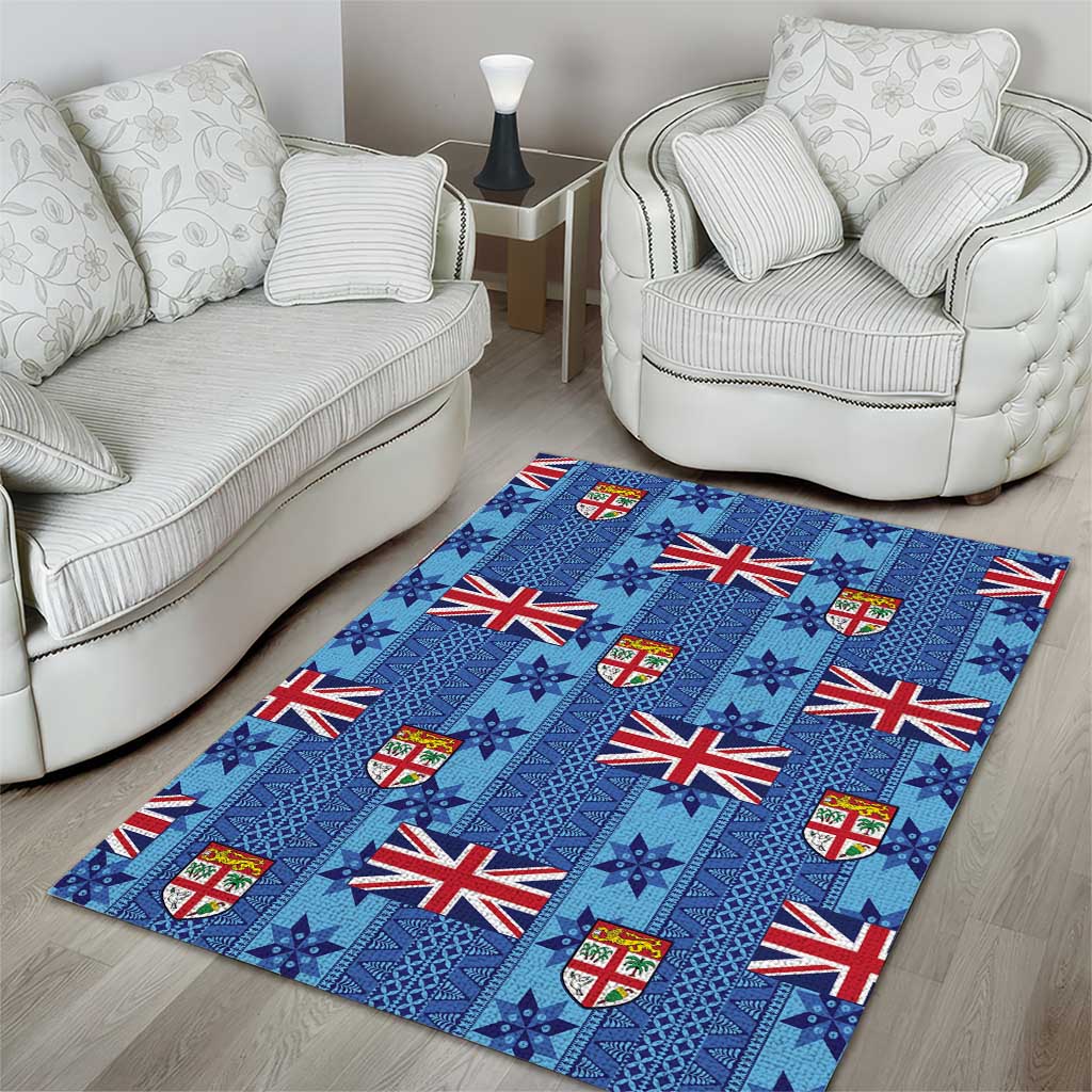 Fiji Masi Tapa Area Rug Coat Of Arms - Polynesian Pride