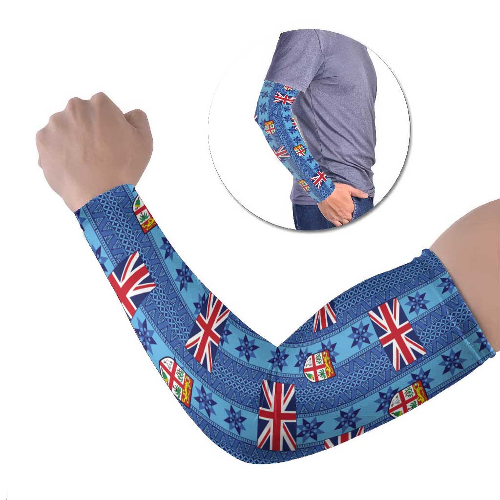 Fiji Masi Tapa Arm Sleeves Coat Of Arms - Polynesian Pride