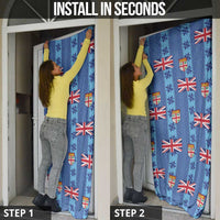 Fiji Masi Tapa Door Cover Coat Of Arms - Polynesian Pride