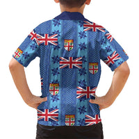 Fiji Masi Tapa Family Matching Short Sleeve Bodycon Dress and Hawaiian Shirt Coat Of Arms LT05 - Polynesian Pride