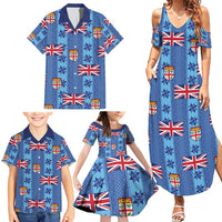 Fiji Masi Tapa Family Matching Summer Maxi Dress and Hawaiian Shirt Coat Of Arms LT05 - Polynesian Pride