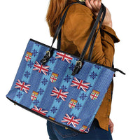 Fiji Masi Tapa Leather Tote Bag Coat Of Arms - Polynesian Pride
