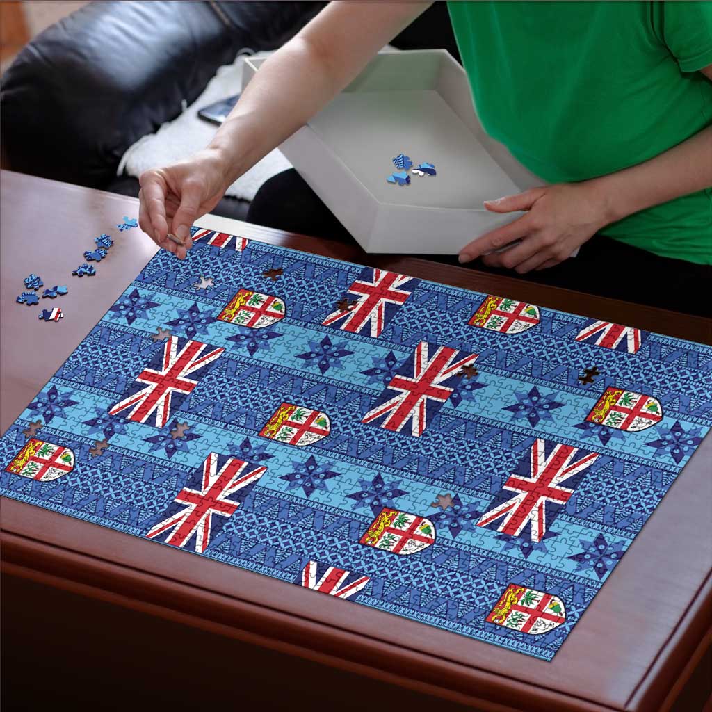 Fiji Masi Tapa Puzzle Coat Of Arms - Polynesian Pride