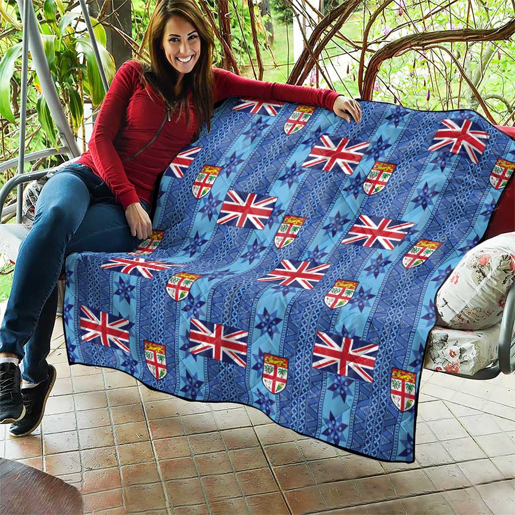 Fiji Masi Tapa Quilt Coat Of Arms - Polynesian Pride
