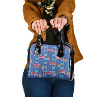 Fiji Masi Tapa Shoulder Handbag Coat Of Arms LT05 One Size Blue - Polynesian Pride