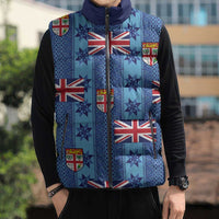 Fiji Masi Tapa Sleeveless Puffer Jacket Coat Of Arms LT05 - Polynesian Pride