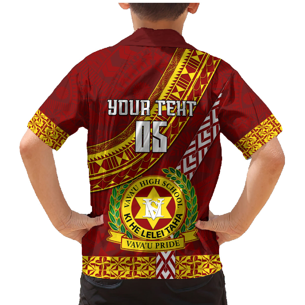 Custom Vavau High School Family Matching Mermaid Dress and Hawaiian Shirt Tongan Kupesi Pattern LT05 - Polynesian Pride