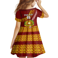 Custom Vavau High School Family Matching Off Shoulder Short Dress and Hawaiian Shirt Tongan Kupesi Pattern LT05 - Polynesian Pride