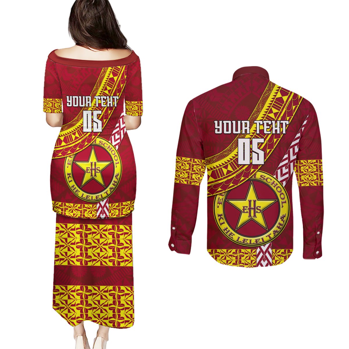 custom-eua-high-school-couples-matching-puletasi-dress-and-long-sleeve-button-shirts-tongan-kupesi-pattern