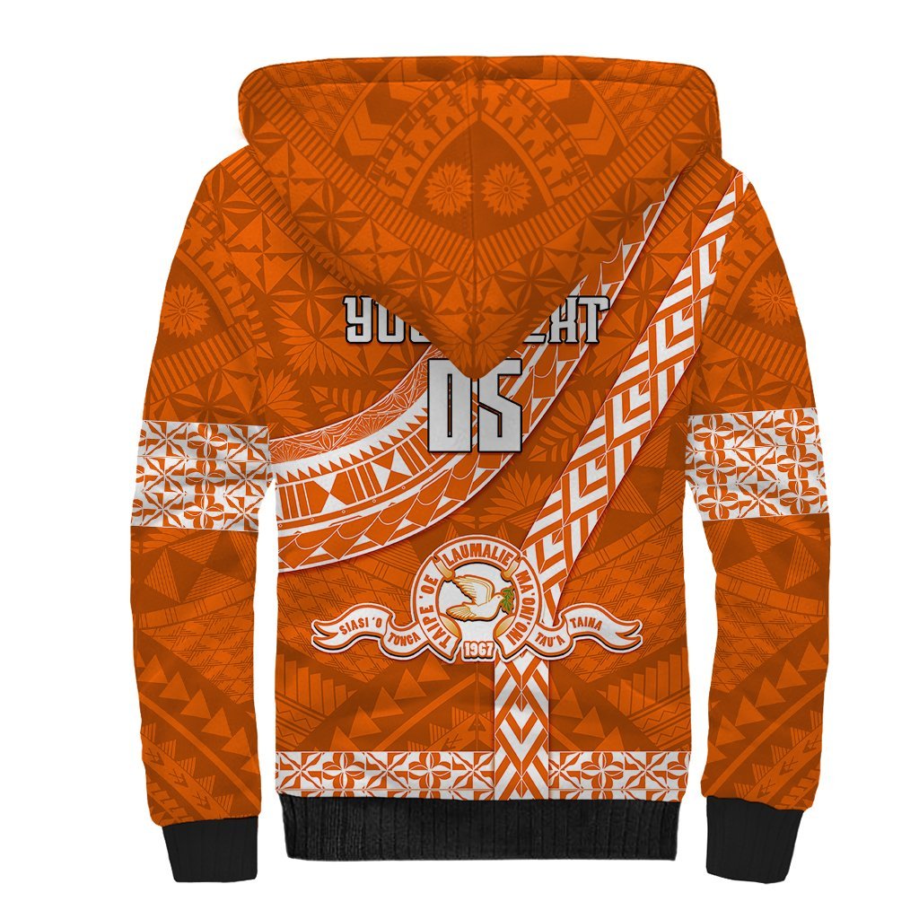 Custom Tailulu College Sherpa Hoodie Tongan Kupesi Pattern LT05 - Polynesian Pride