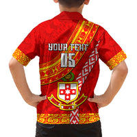 Custom Kolisi Tonga Family Matching Puletasi Dress and Hawaiian Shirt Tongan Kupesi Pattern LT05 - Polynesian Pride