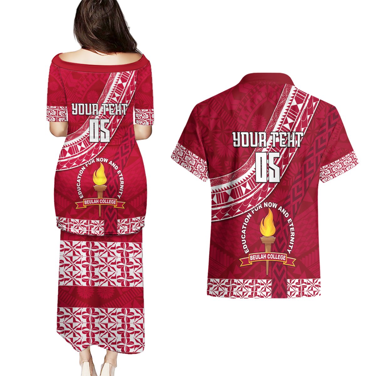 custom-beulah-college-couples-matching-puletasi-dress-and-hawaiian-shirt-tongan-kupesi-pattern