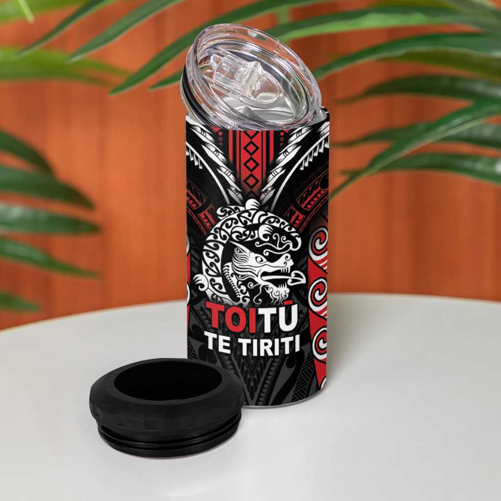 Aotearoa Mana Maori 4 in 1 Can Cooler Tumbler Toitu Te Tiriti
