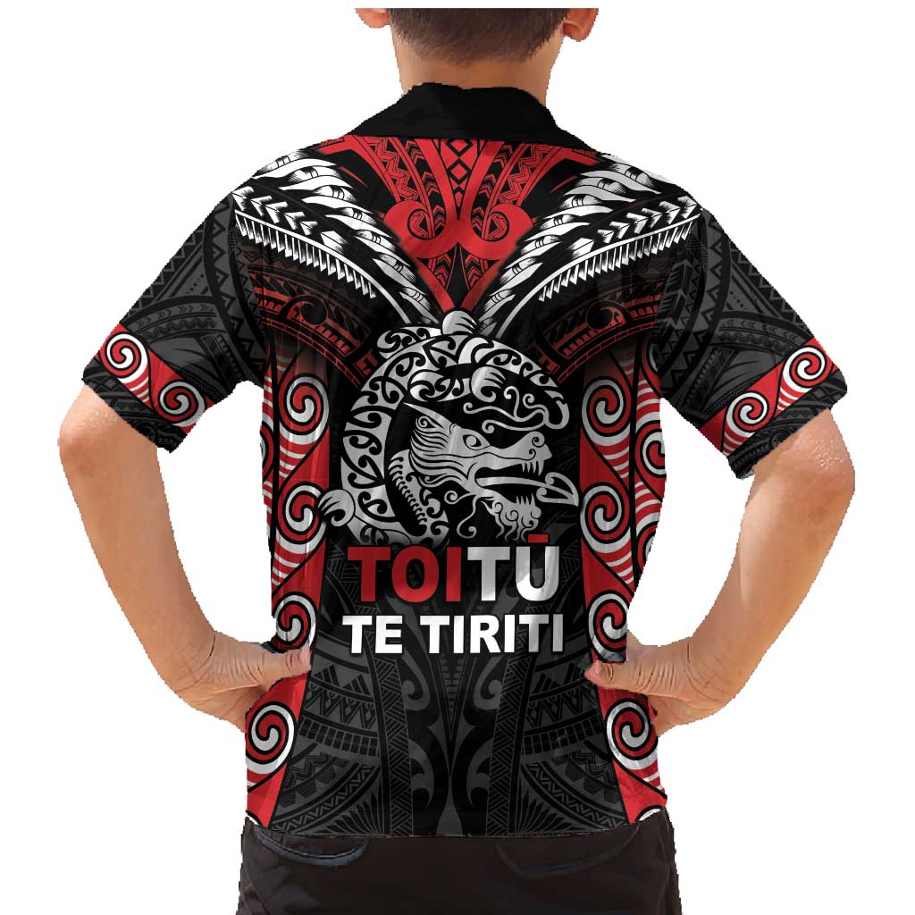 Aotearoa Mana Maori Family Matching Mermaid Dress and Hawaiian Shirt Toitu Te Tiriti LT05 - Polynesian Pride