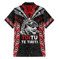 Aotearoa Mana Maori Family Matching Off The Shoulder Long Sleeve Dress and Hawaiian Shirt Toitu Te Tiriti LT05 - Polynesian Pride