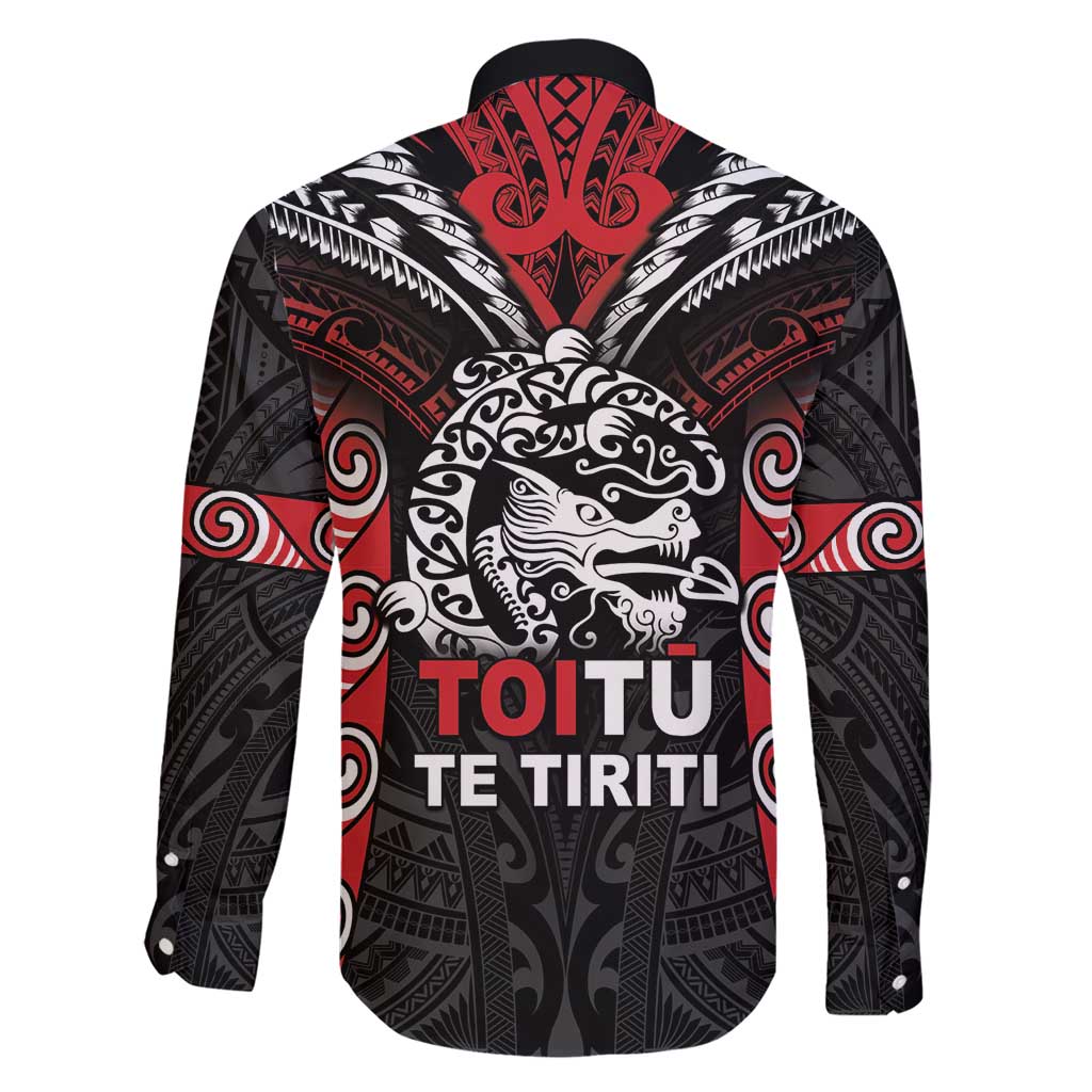 Aotearoa Mana Maori Family Matching Short Sleeve Bodycon Dress and Hawaiian Shirt Toitu Te Tiriti LT05 - Polynesian Pride
