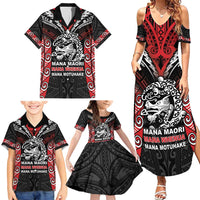 Aotearoa Mana Maori Family Matching Summer Maxi Dress and Hawaiian Shirt Toitu Te Tiriti LT05 - Polynesian Pride