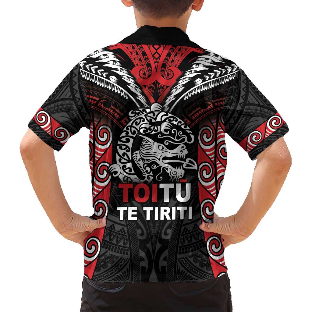 Aotearoa Mana Maori Family Matching Tank Maxi Dress and Hawaiian Shirt Toitu Te Tiriti LT05 - Polynesian Pride