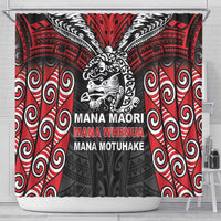 Aotearoa Mana Maori Shower Curtain Toitu Te Tiriti LT05 - Polynesian Pride