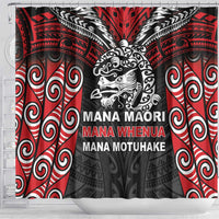 Aotearoa Mana Maori Shower Curtain Toitu Te Tiriti LT05 - Polynesian Pride