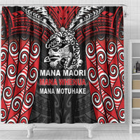 Aotearoa Mana Maori Shower Curtain Toitu Te Tiriti LT05 - Polynesian Pride