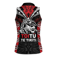 Aotearoa Mana Maori Women Sleeveless Polo Shirt Toitu Te Tiriti LT05 - Polynesian Pride