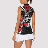 Aotearoa Mana Maori Women Sleeveless Polo Shirt Toitu Te Tiriti LT05 - Polynesian Pride