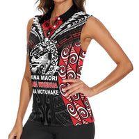 Aotearoa Mana Maori Women Sleeveless Polo Shirt Toitu Te Tiriti LT05 - Polynesian Pride