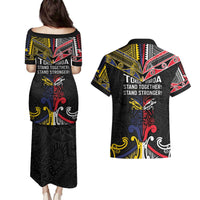 Tokelau And Aotearoa Couples Matching Puletasi and Hawaiian Shirt Together For Te Tiriti O Waitangi LT05 - Polynesian Pride