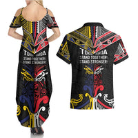 Tokelau And Aotearoa Couples Matching Summer Maxi Dress and Hawaiian Shirt Together For Te Tiriti O Waitangi LT05 - Polynesian Pride