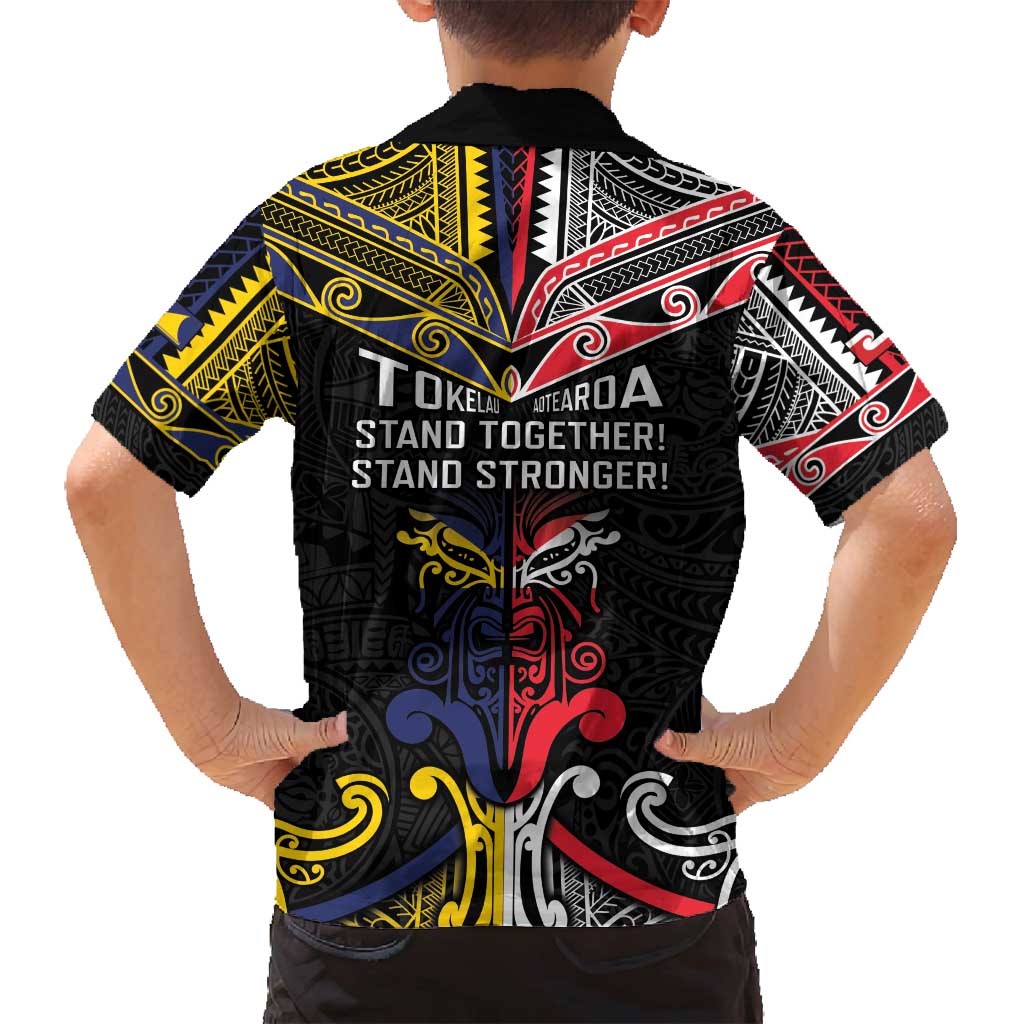 Tokelau And Aotearoa Family Matching Long Sleeve Bodycon Dress and Hawaiian Shirt Together For Te Tiriti O Waitangi LT05 - Polynesian Pride