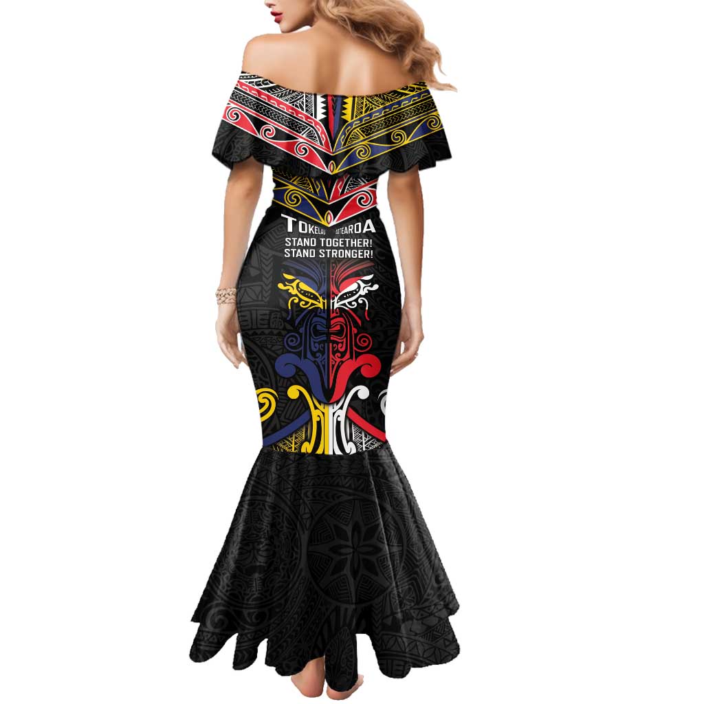 Tokelau And Aotearoa Family Matching Mermaid Dress and Hawaiian Shirt Together For Te Tiriti O Waitangi LT05 - Polynesian Pride