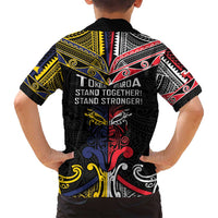 Tokelau And Aotearoa Family Matching Tank Maxi Dress and Hawaiian Shirt Together For Te Tiriti O Waitangi LT05 - Polynesian Pride