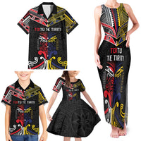 Tokelau And Aotearoa Family Matching Tank Maxi Dress and Hawaiian Shirt Together For Te Tiriti O Waitangi LT05 - Polynesian Pride