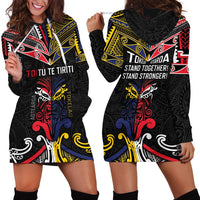 Tokelau And Aotearoa Hoodie Dress Together For Te Tiriti O Waitangi LT05 - Polynesian Pride
