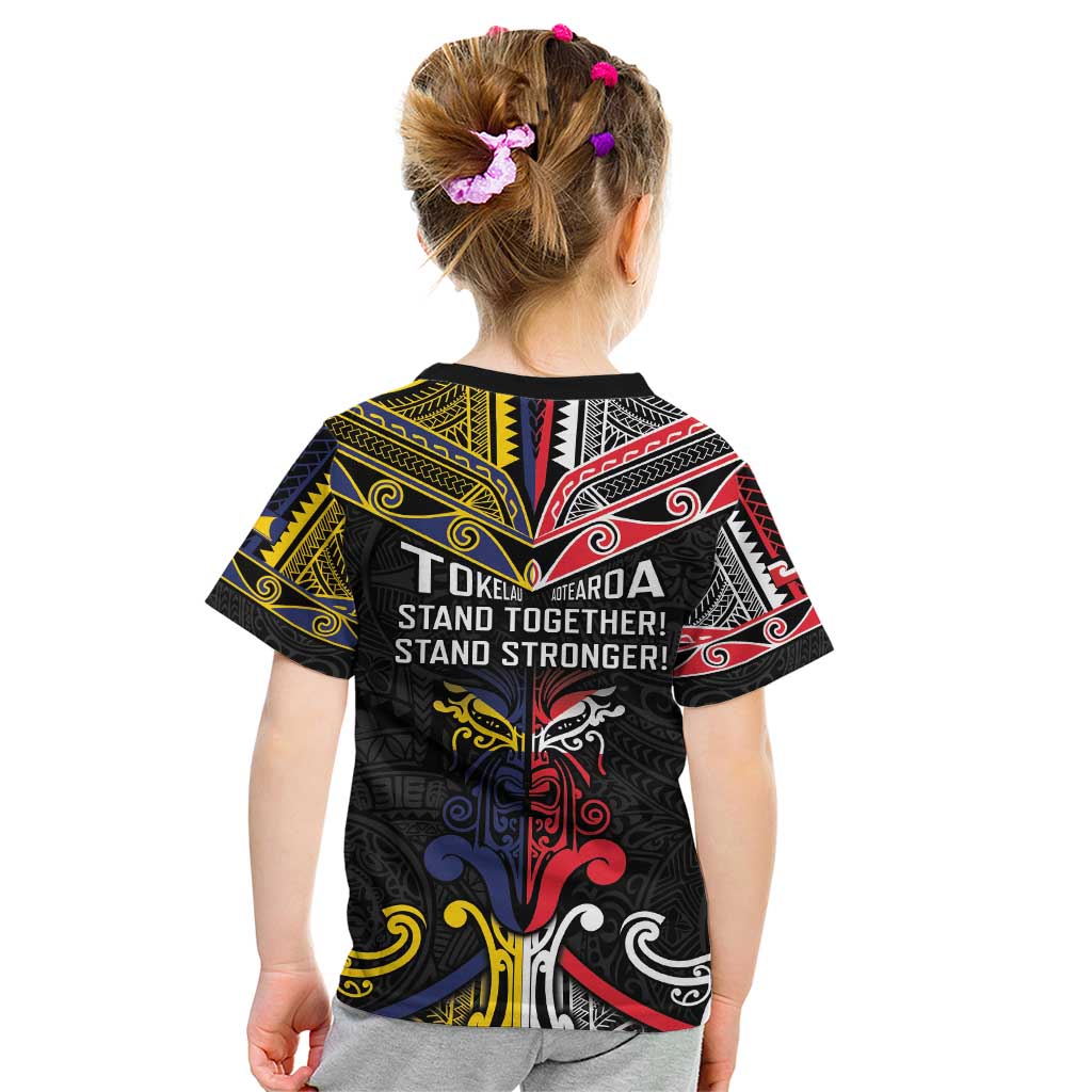 Tokelau And Aotearoa Kid T Shirt Together For Te Tiriti O Waitangi