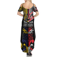Tokelau And Aotearoa Summer Maxi Dress Together For Te Tiriti O Waitangi LT05 - Polynesian Pride