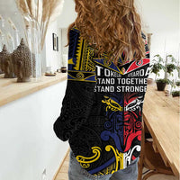 Tokelau And Aotearoa Women Casual Shirt Together For Te Tiriti O Waitangi LT05 - Polynesian Pride