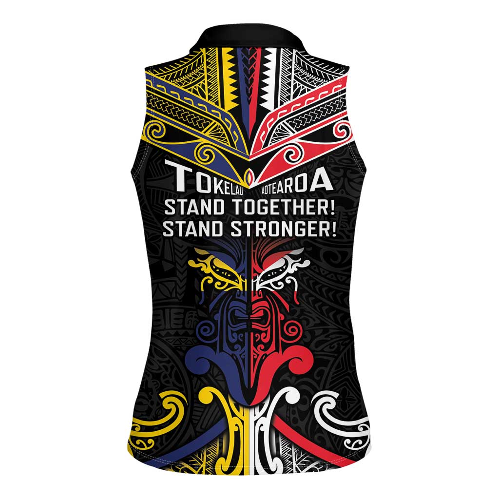 Tokelau And Aotearoa Women Sleeveless Polo Shirt Together For Te Tiriti O Waitangi LT05 - Polynesian Pride