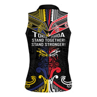 Tokelau And Aotearoa Women Sleeveless Polo Shirt Together For Te Tiriti O Waitangi LT05 - Polynesian Pride