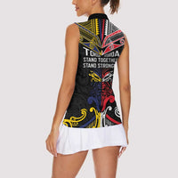 Tokelau And Aotearoa Women Sleeveless Polo Shirt Together For Te Tiriti O Waitangi LT05 - Polynesian Pride