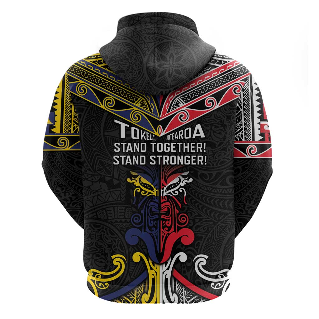 Tokelau And Aotearoa Zip Hoodie Together For Te Tiriti O Waitangi LT05 - Polynesian Pride