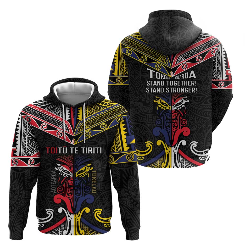 Tokelau And Aotearoa Zip Hoodie Together For Te Tiriti O Waitangi LT05 - Polynesian Pride