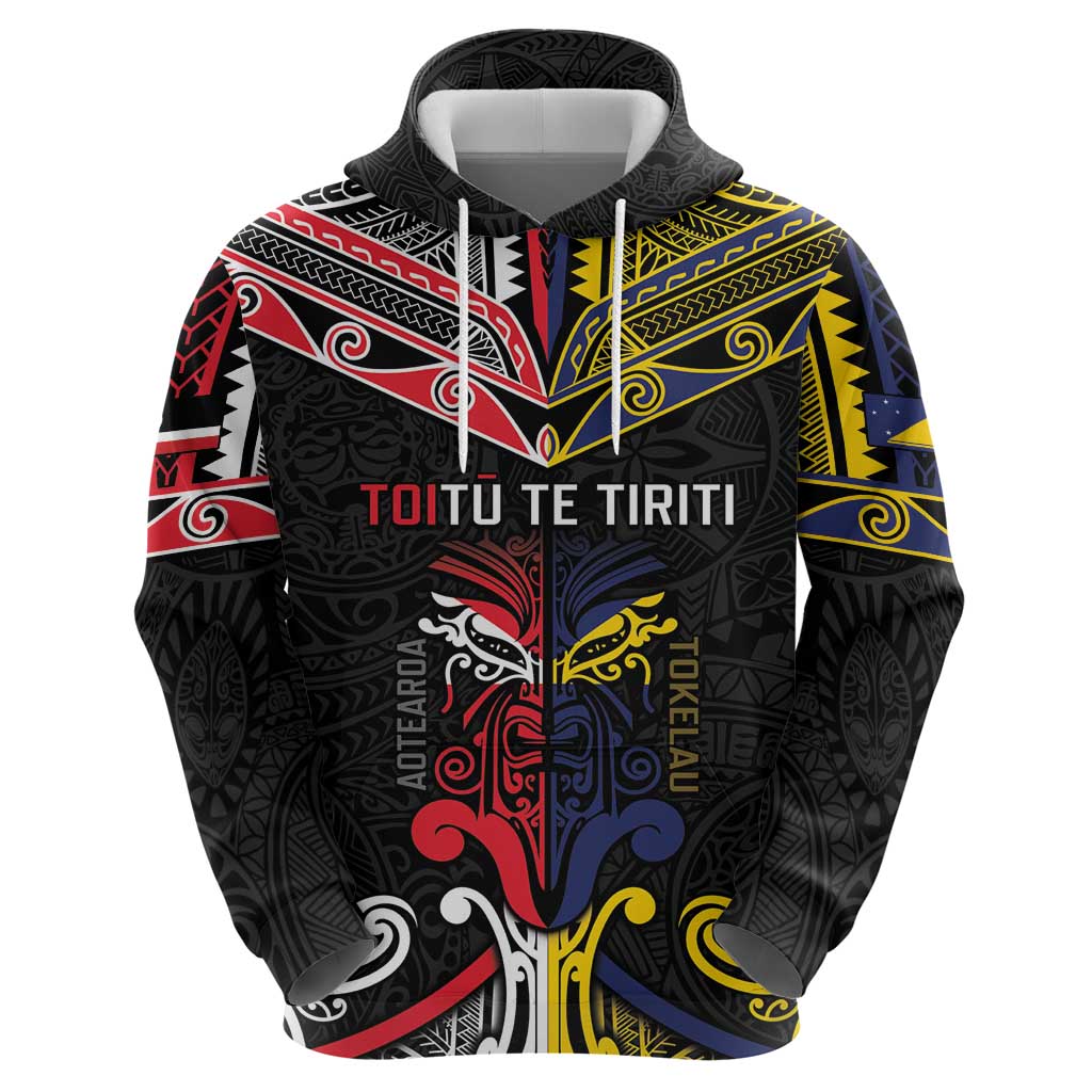Tokelau And Aotearoa Zip Hoodie Together For Te Tiriti O Waitangi LT05 - Polynesian Pride