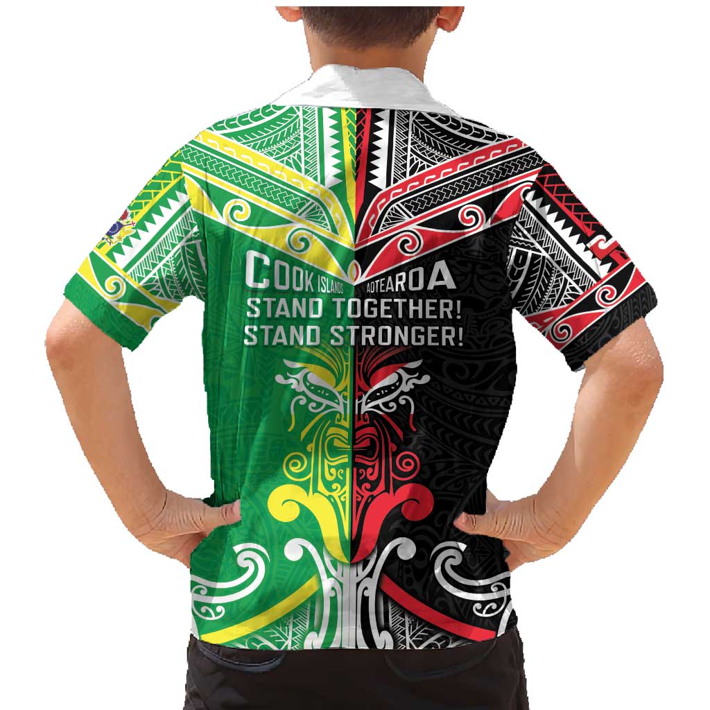 Cook Islands And Aotearoa Family Matching Mermaid Dress and Hawaiian Shirt Together For Te Tiriti O Waitangi LT05 - Polynesian Pride