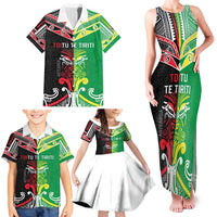 Cook Islands And Aotearoa Family Matching Tank Maxi Dress and Hawaiian Shirt Together For Te Tiriti O Waitangi LT05 - Polynesian Pride