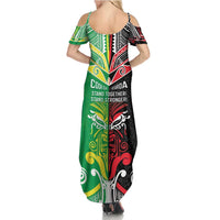 Cook Islands And Aotearoa Summer Maxi Dress Together For Te Tiriti O Waitangi LT05 - Polynesian Pride