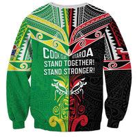 Cook Islands And Aotearoa Sweatshirt Together For Te Tiriti O Waitangi LT05 - Polynesian Pride