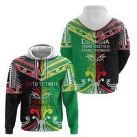 Cook Islands And Aotearoa Zip Hoodie Together For Te Tiriti O Waitangi LT05 - Polynesian Pride