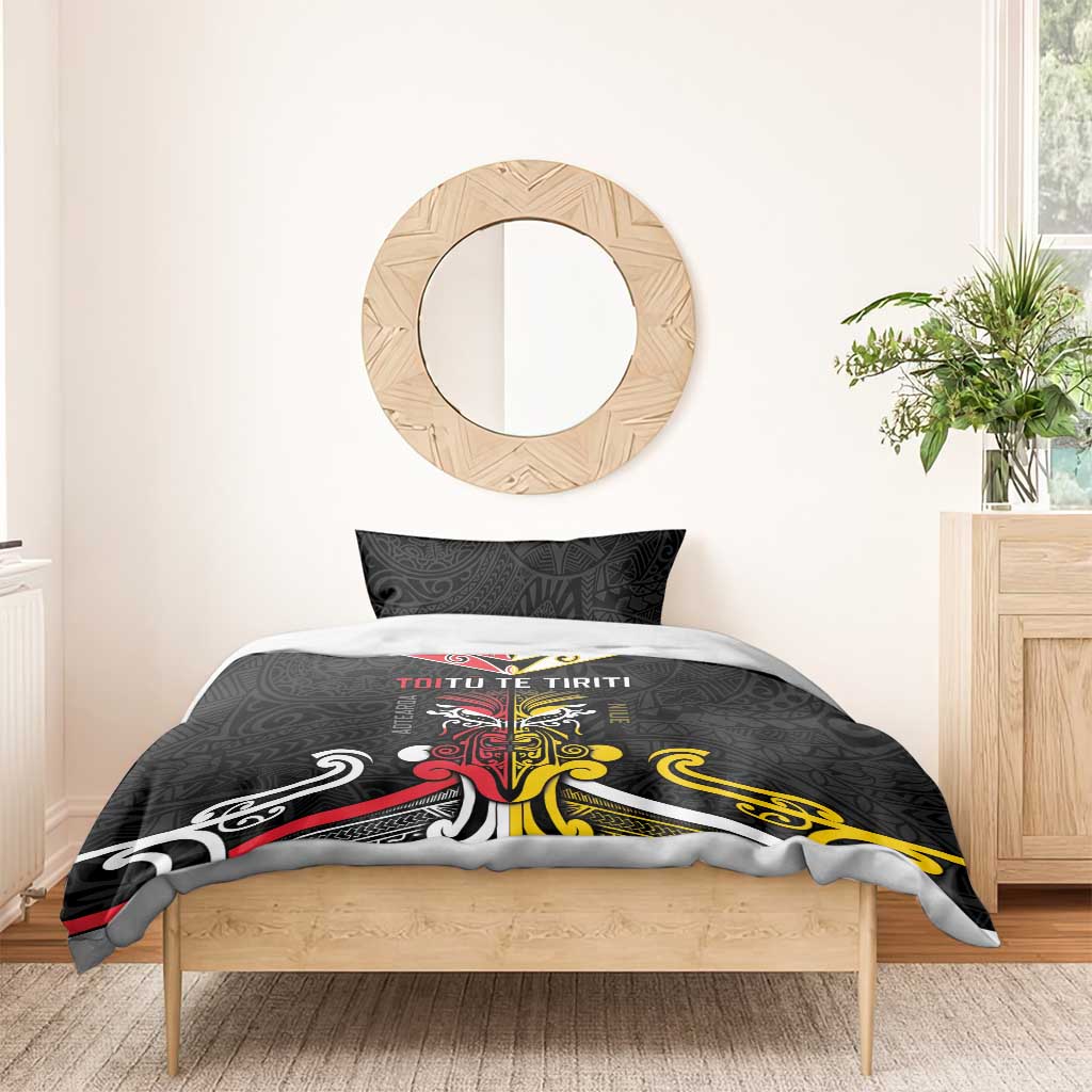 Niue And Aotearoa Bedding Set Together For Te Tiriti O Waitangi
